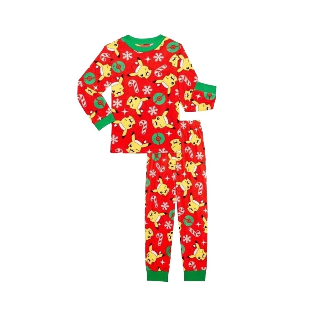 POKEMON 2 PIECE PAJAMA SET - RED MULTI SIZES (NEW WITH TAGS) A13